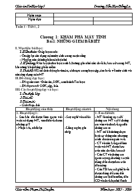 Giáo án Tin học lớp 5 - Chương trình cả năm - Năm học 2015-2016 - Phạm Thị Duyên